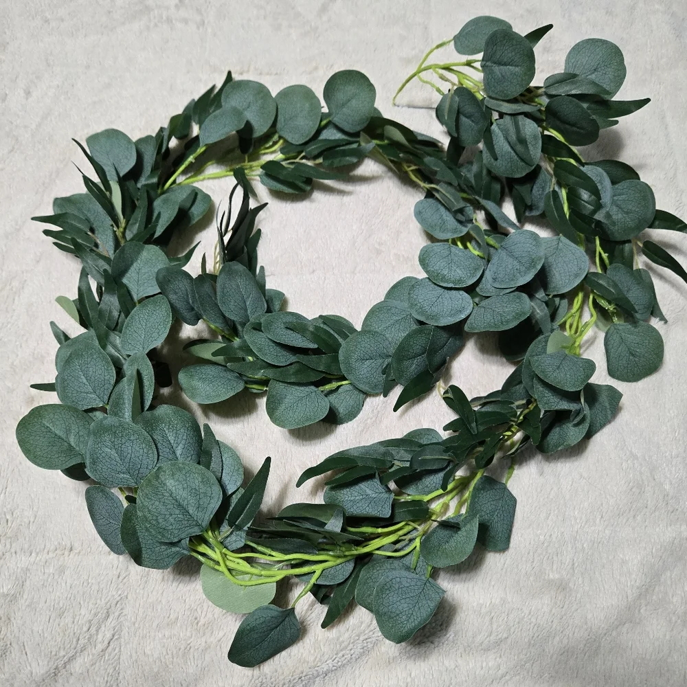 Artificial Eucalyptus Garland Faux Silk Leaves 🍃